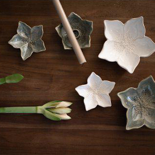 Keramikschale/ Blütenteller/ Tablett Helle - 2 tlg. Set