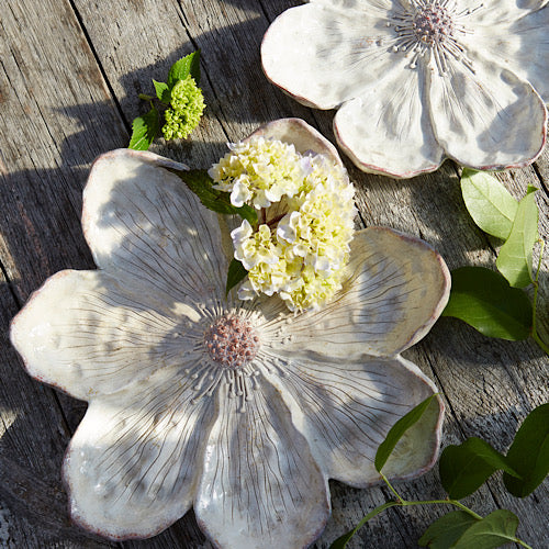 Keramikschale/ Blütenteller/ Tablett LIYA, offwhite - 3 Designs