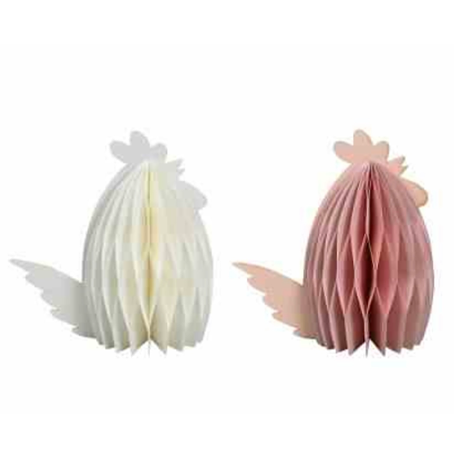 Papierhuhn stehend/ Papier-Huhn- 2 Farben