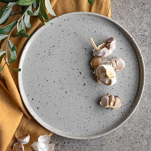 Tablett Grimshult Keramik, rund - natur