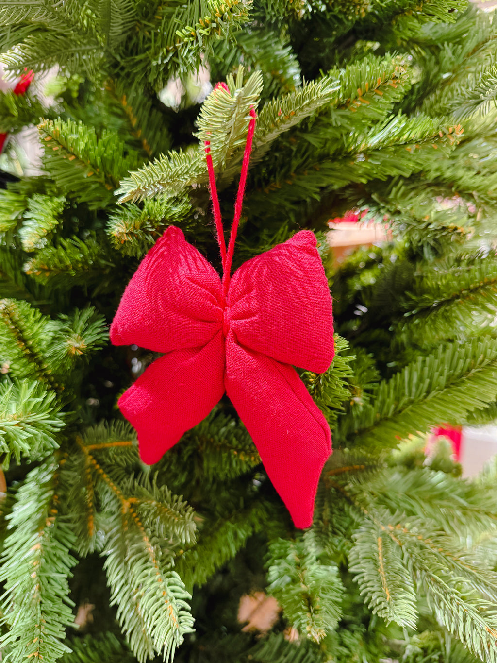 Dekoschleife zum Hängen rot, Schleife - 11x14 cm