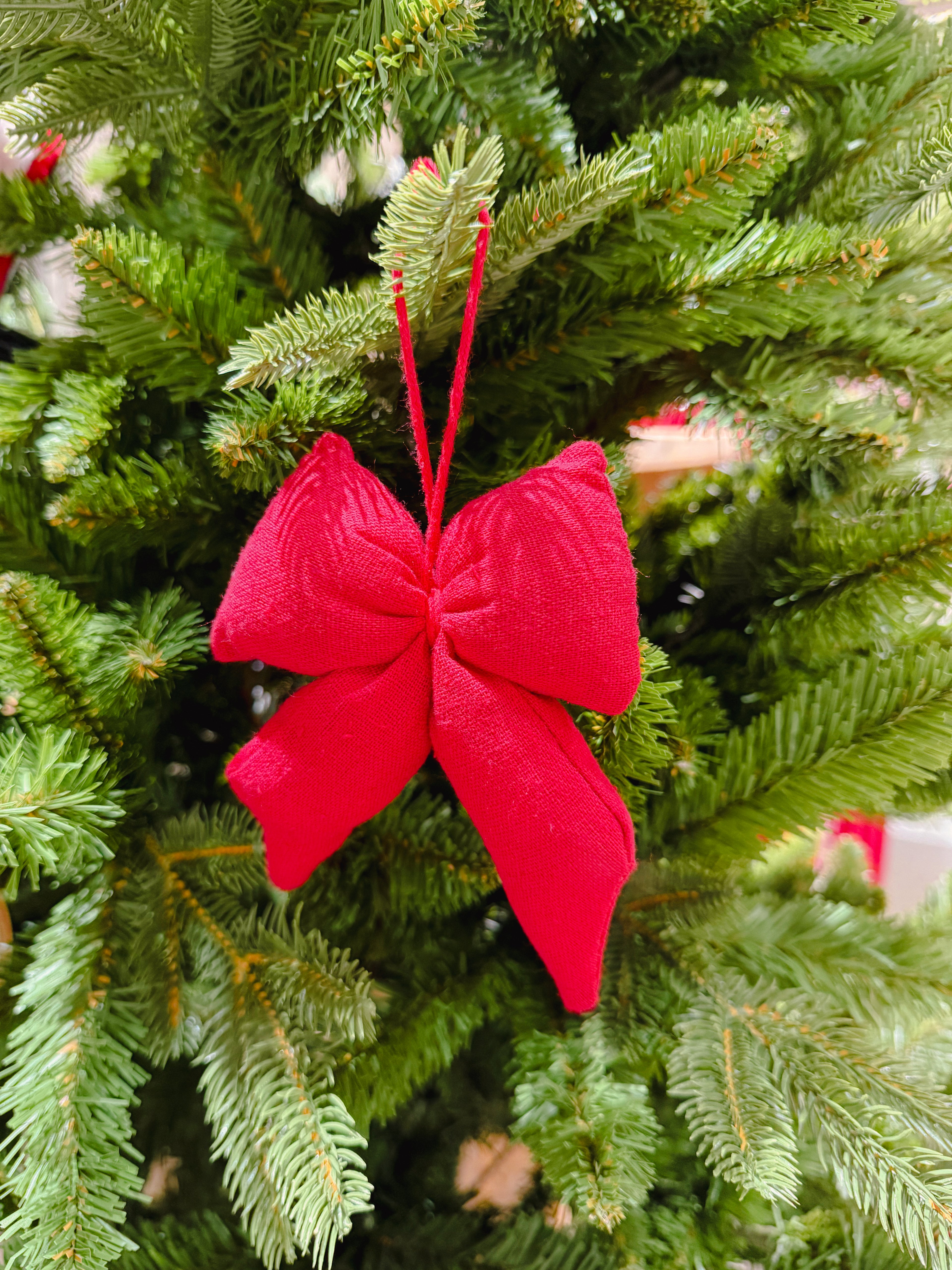 Dekoschleife zum Hängen rot, Schleife - 11x14 cm