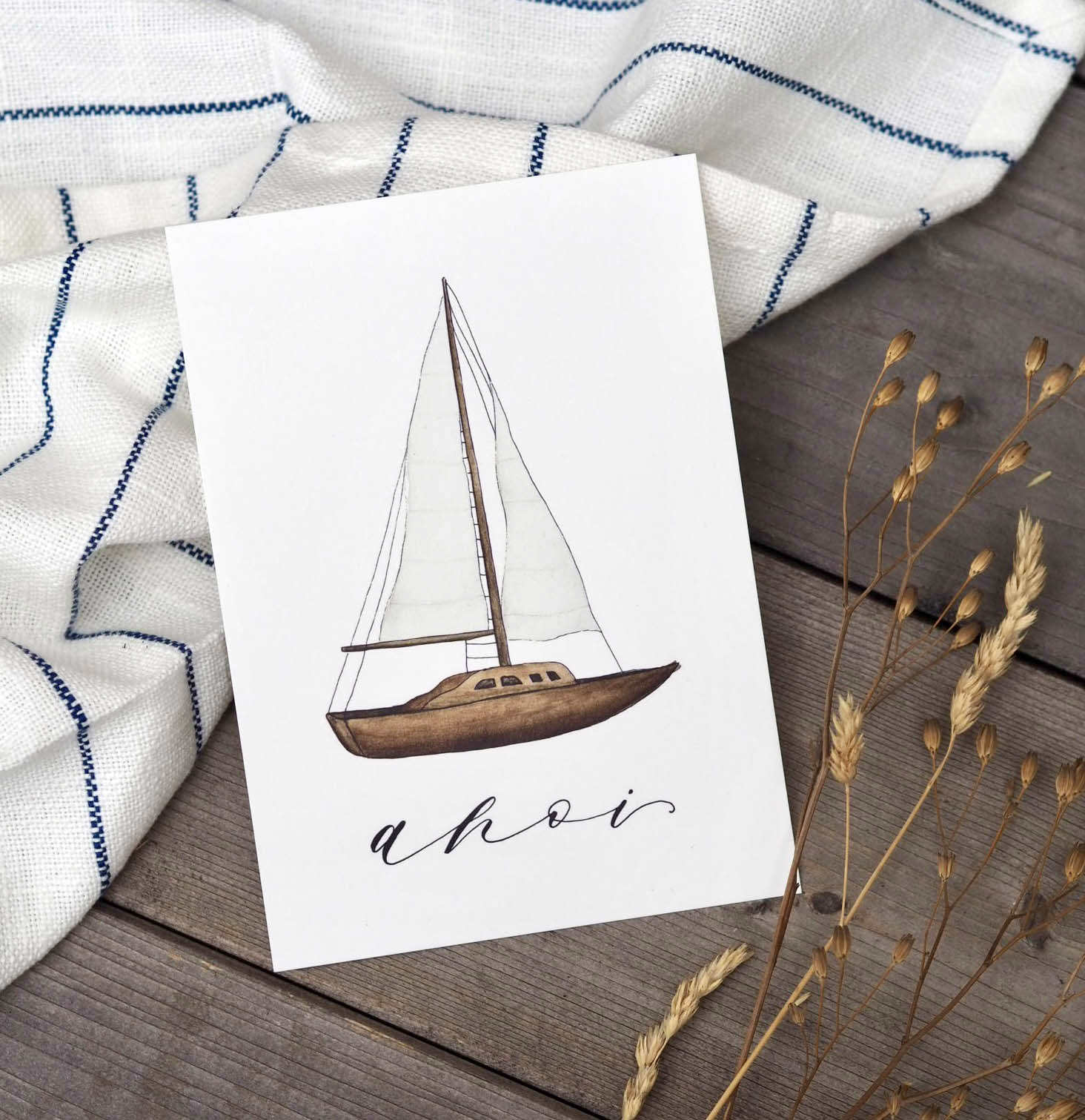 Postkarte "SEGELBOOT"  - A6