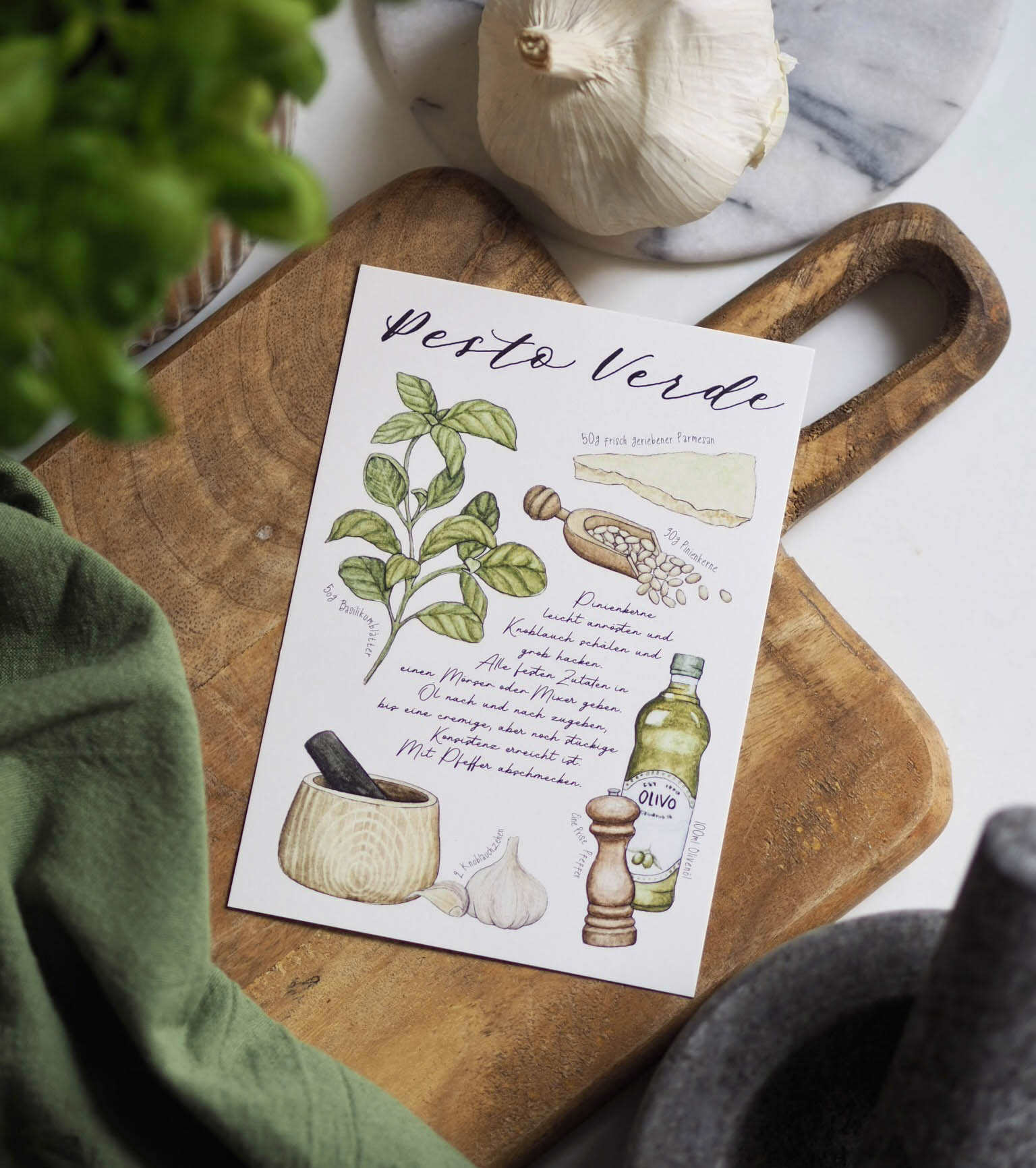 Postkarte "PESTO VERDE"  - A6