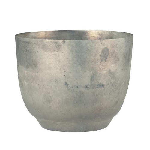 Topf/ Übertopf glatt mit konischem Boden, Ø: 11,3 cm - Zink