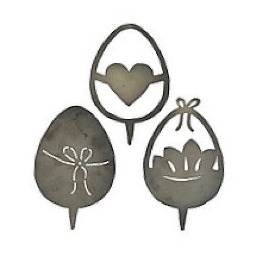 Zinkstecker/ Ostereistecker, Zink - 3 verschiedene Designs