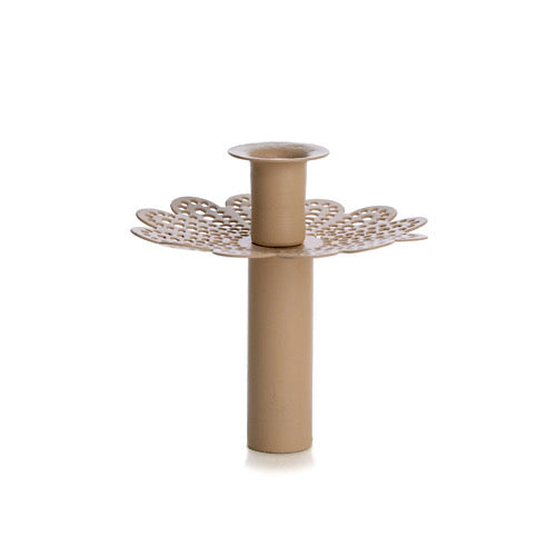 Kerzenhalter für dünne Stabkerzen Ø 1,3 cm; für eine Flasche - pastell apricot