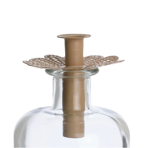 Kerzenhalter für dünne Stabkerzen Ø 1,3 cm; für eine Flasche - pastell apricot