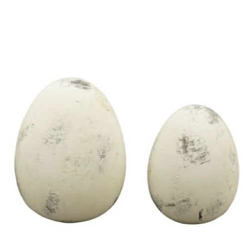 Osterei Valo, creme/ weiß - 10 cm