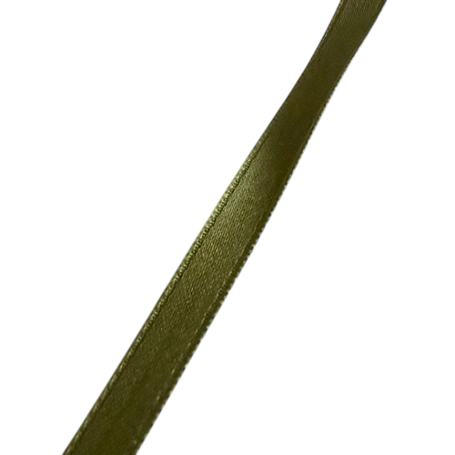 2 Meter Band Satin 6 mm, Moos - Geschenkband