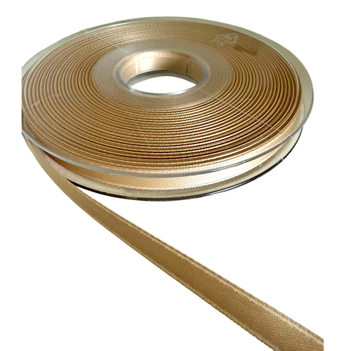 2 Meter Band Satin 6 mm, Sandfarben - Geschenkband