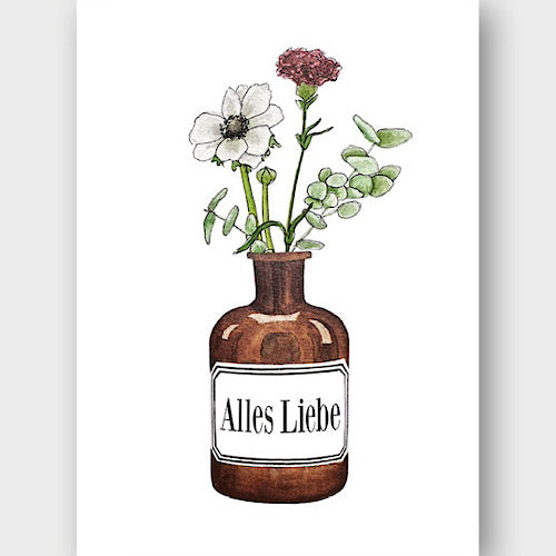 Postkarte "Geburtstagsblumen" A6