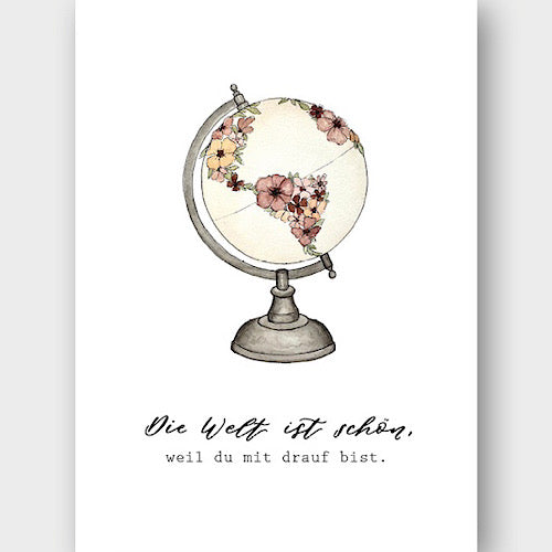 Postkarte "Schöne Welt" A6