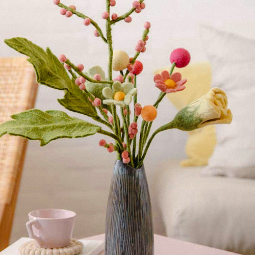 Blüte/ Blume aus Filz - Margerite hellgrün - Filzblüte