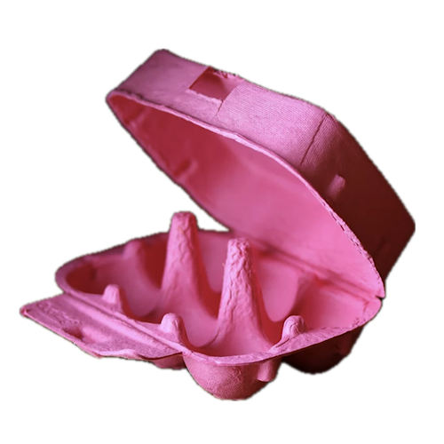 Wachteleierschachtel/ Eierkartons mit Aufkleber "Frohe Ostern" - 3er Set, pink