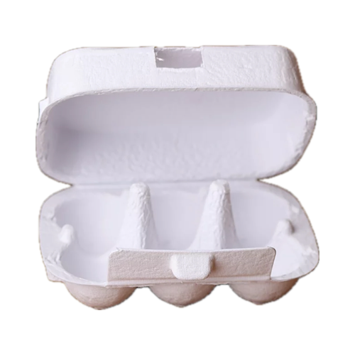 Wachteleierschachtel/ Eierkartons mit Aufkleber "Frohe Ostern" - 3er Set, weiß