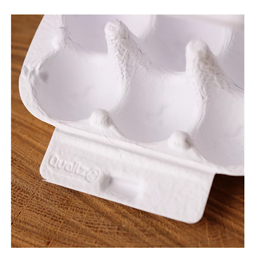 Wachteleierschachtel/ Eierkartons mit Aufkleber "Frohe Ostern" - 3er Set, weiß