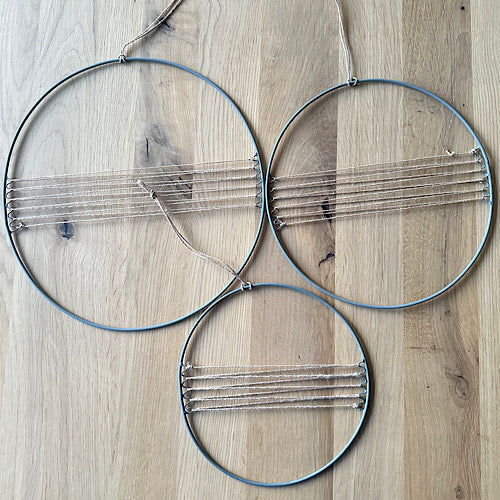 Kranz/ Metallring mit Juteband, Zink - in 3 Größen