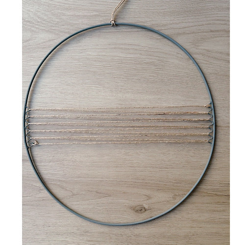 Kranz/ Metallring mit Juteband, Zink - in 3 Größen