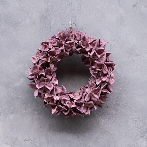 Kranz/ Blütenkranz, Cotton pod Mauve - 20 cm