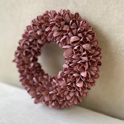 Kranz/ Bakuli-Schoten, Clay Pink - 20 cm