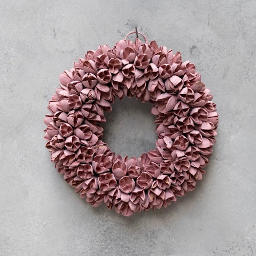 Kranz/ Bakuli-Schoten, Clay Pink - 20 cm