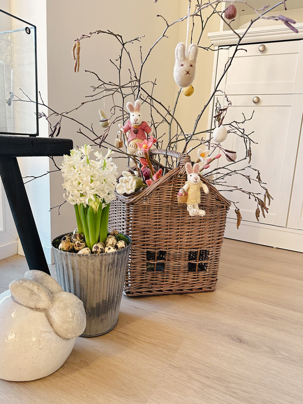 Korbhaus - Korb in Hausform mit Henkel