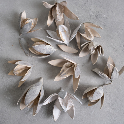 Wild Lily Flowers – getrocknete Lilienkapseln im 3er-Set, Sandstone