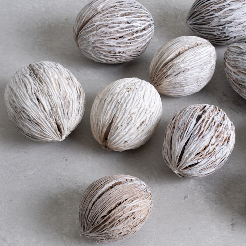 Mintolla Ball – Natur-Dekokugeln im 3er-Set, White