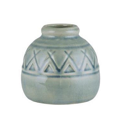 Vase Designs Lea unebene Glasur hellblau krakelierte Oberfläche - Designauswahl