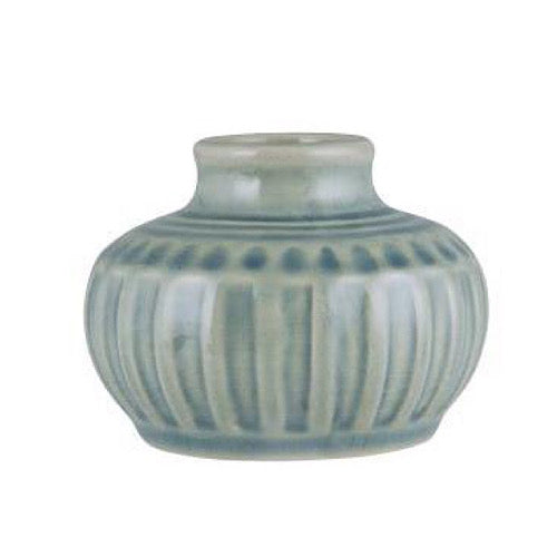 Vase Designs Lea unebene Glasur hellblau krakelierte Oberfläche - Designauswahl