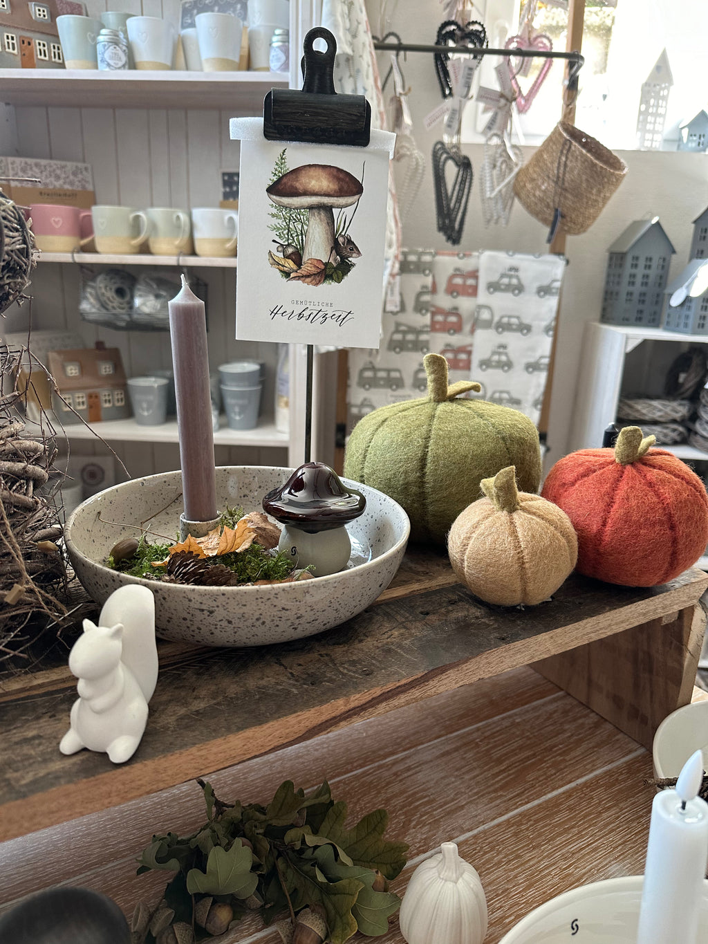 Kürbis/ FilzKürbis/ Pumpkin, Green  -Ø 16cm