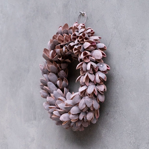 Kranz/ Bakuli-Schoten dünn, Powder pink - 20 cm