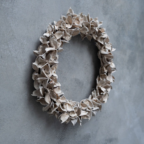Kranz/ Blütenkranz, Cotton pod sandstone - 30 cm