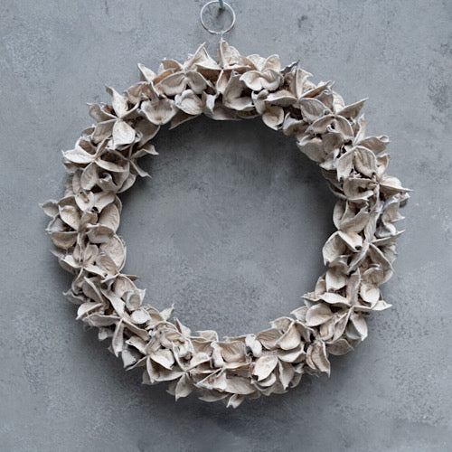 Kranz/ Blütenkranz, Cotton pod sandstone - 30 cm