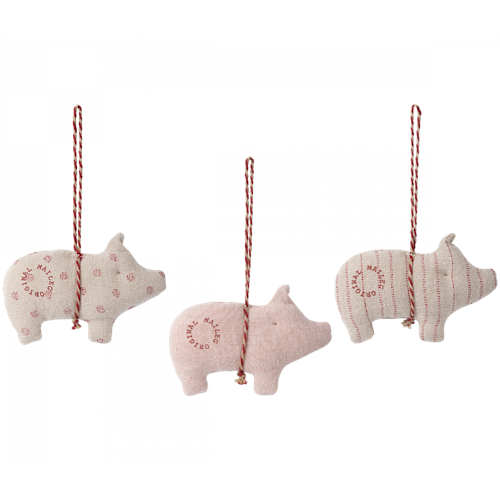 Anhänger Stoffornament Schwein - 3 verschiedene Designs
