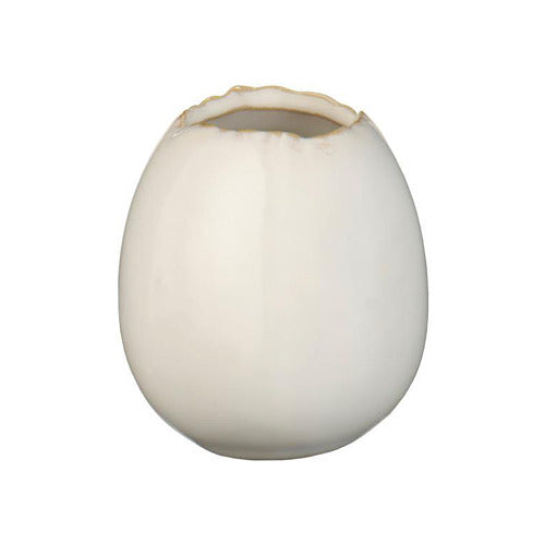 Vase eiförmig, creme - H: 6,5 cm