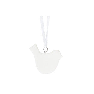 Anhänger Vogel Siv - weiße Keramik