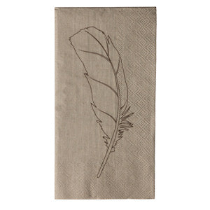Papierserviette Feder, natur  - Storefactory