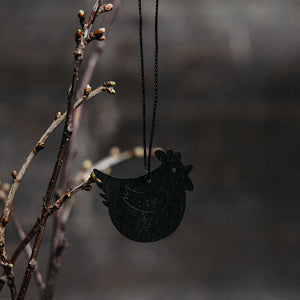 Holzhenne/ Huhn Edith, Anhänger - schwarz