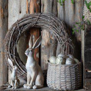 Hase/ Osterhase, sitzend - 31 cm