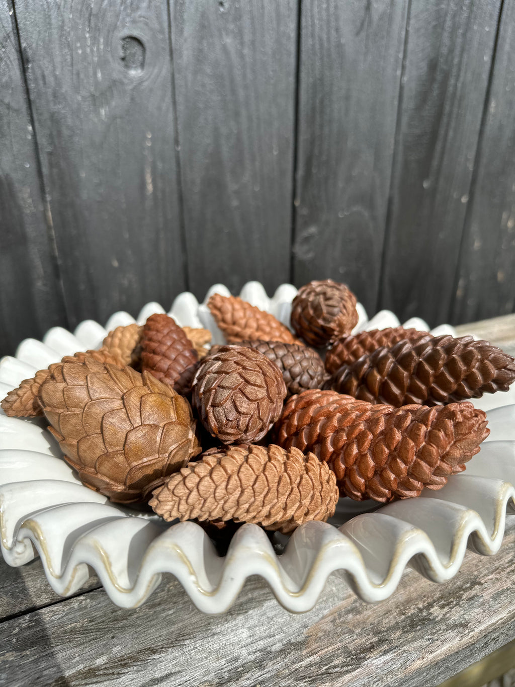 Nussholz Fichtenzapfen - 10 cm