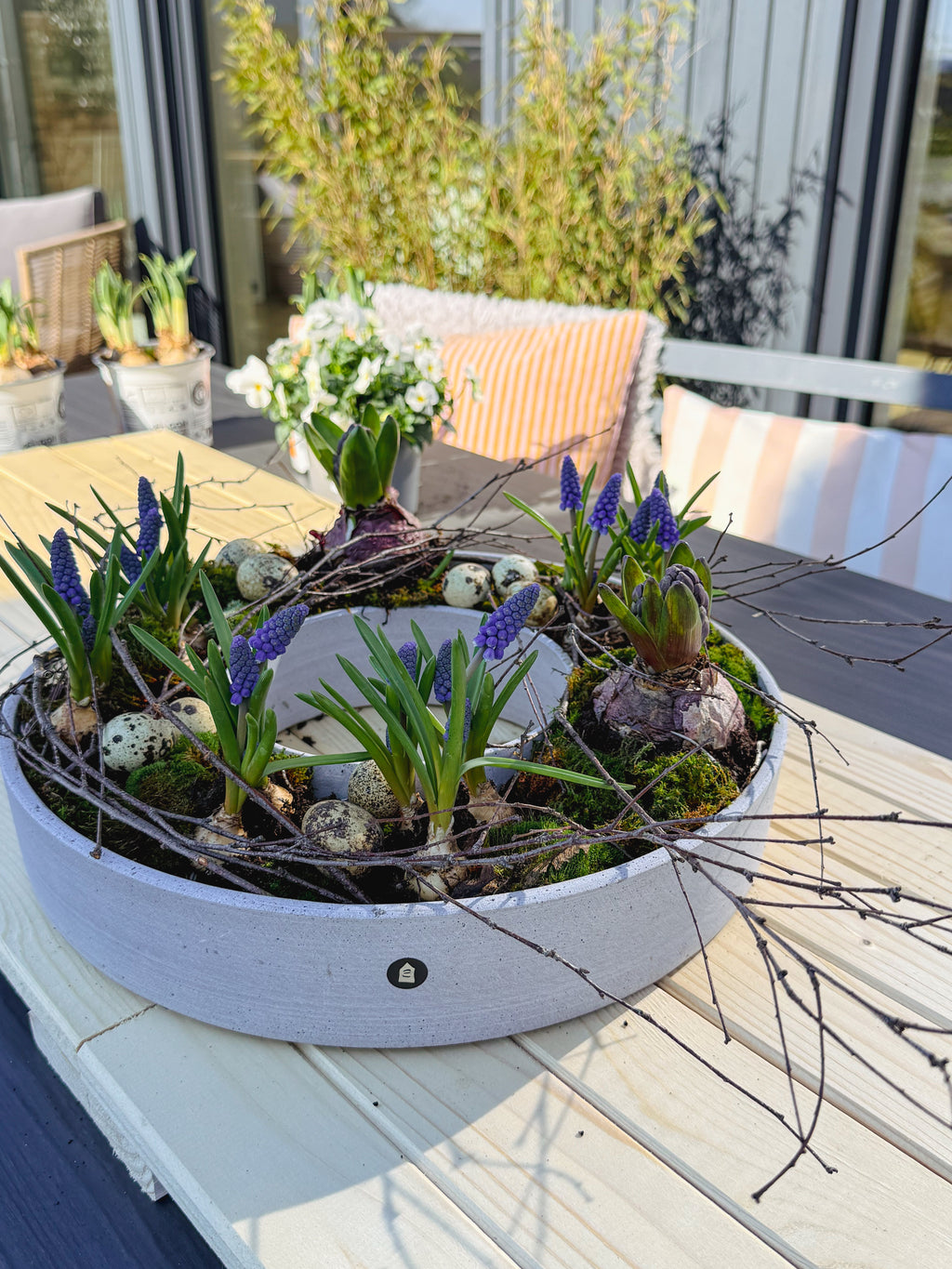 Kerzenständer, HD The Ring, Grau - 35 cm