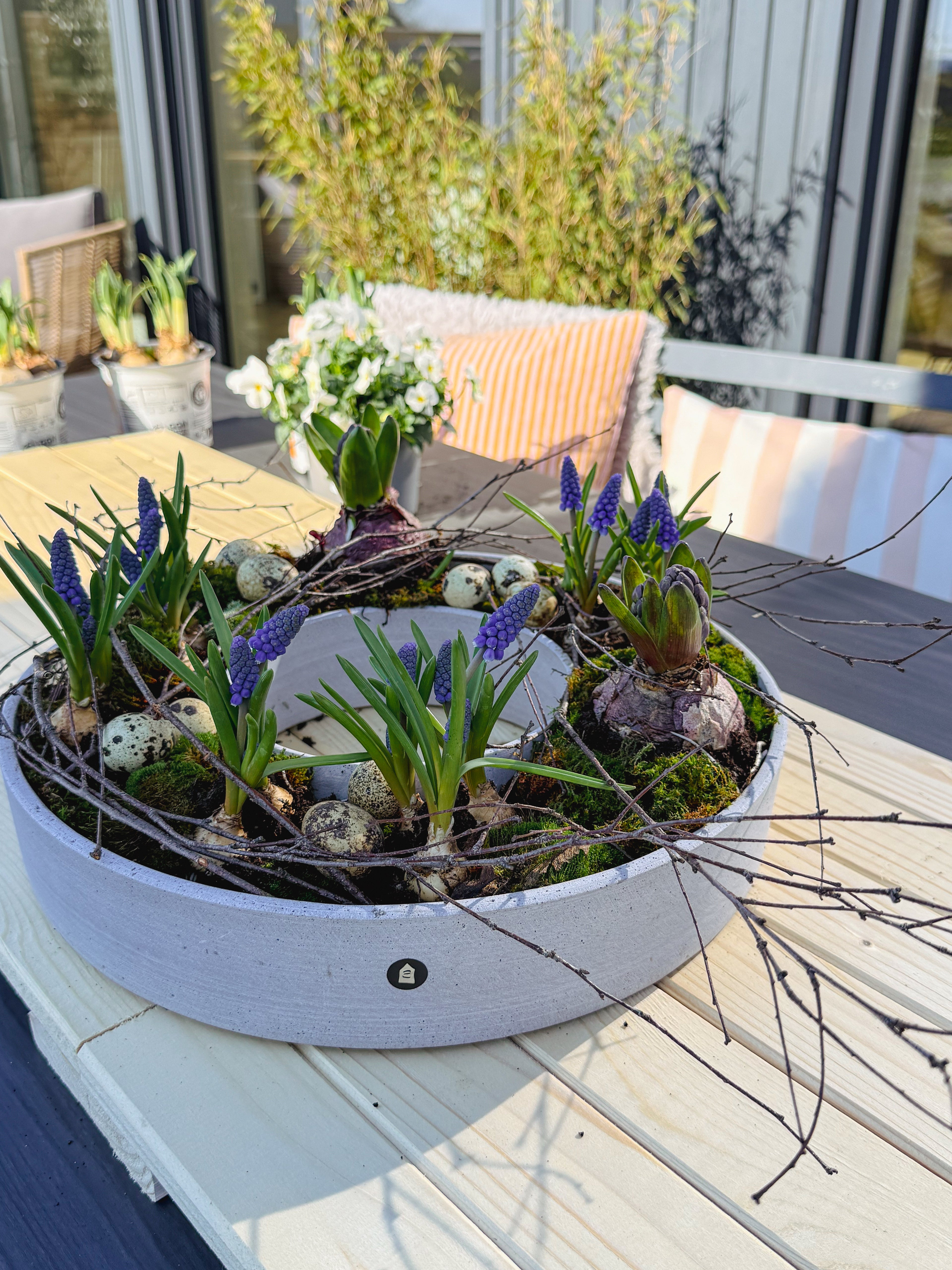 Kerzenständer, HD The Ring, Grau - 35 cm