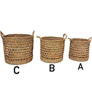 Korb Liyve aus Seegras, grobes Lochmuster - 3 Größen