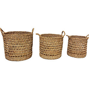 Korb Liyve aus Seegras, grobes Lochmuster - 3 Größen