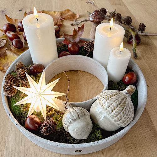 Kerzenständer, HD The Ring, Grau - 35 cm