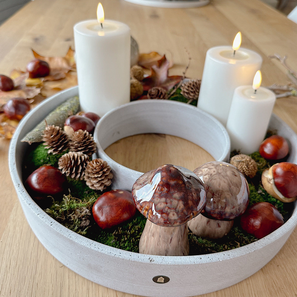 Kerzenständer, HD The Ring, Grau - 35 cm