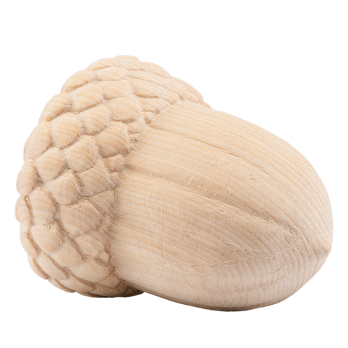 Zirbenholz Eichel, natur - 11 cm