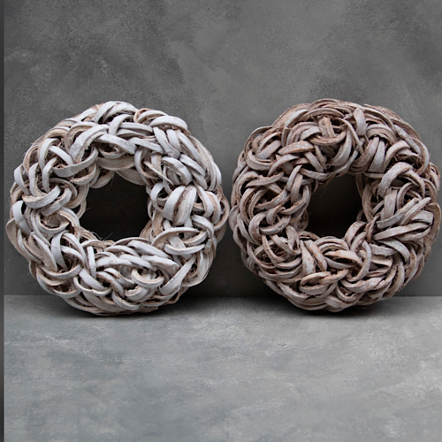 Kranz Kokosnussblätter, Naturkranz Coco Slice Wreath - 40 cm